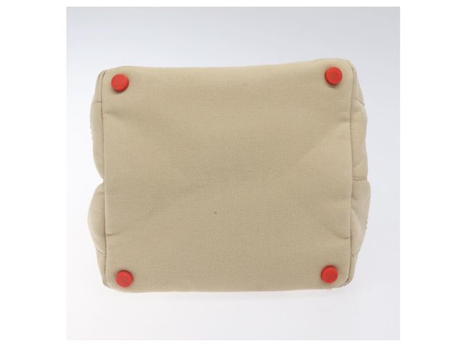 Borsa a mano CHANEL in tela beige CC Auth bs25378 - vista 5