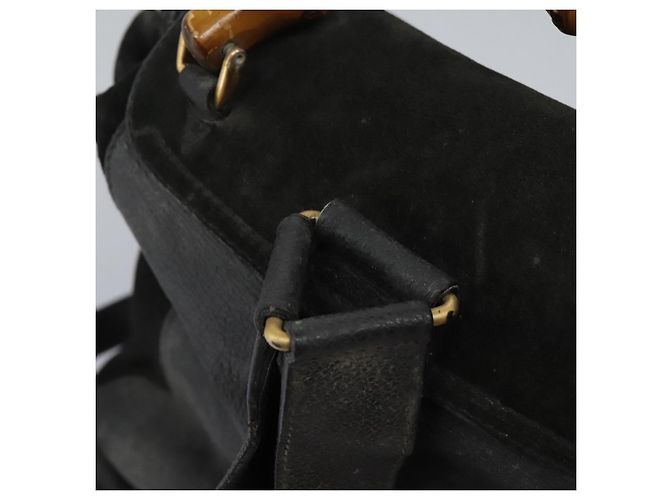 Zaino Gucci Bamboo Camoscio Nero Oro 003 1998 0016 Auth th6031 D'oro - vista 21