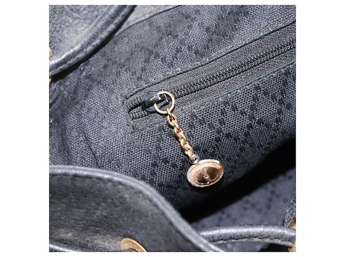 Zaino Gucci Bamboo Camoscio Nero Oro 003 1998 0016 Auth th6031 D'oro - vista 31