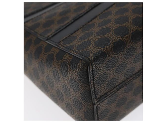Céline Sac à épaule en toile Macadam CELINE en cuir PVC noir et or Auth yk18139 Doré - vue 14