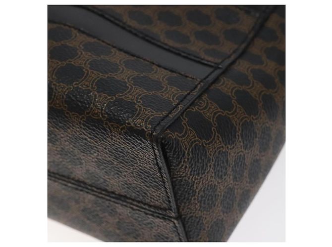 Céline Sac à épaule en toile Macadam CELINE en cuir PVC noir et or Auth yk18139 Doré - vue 15