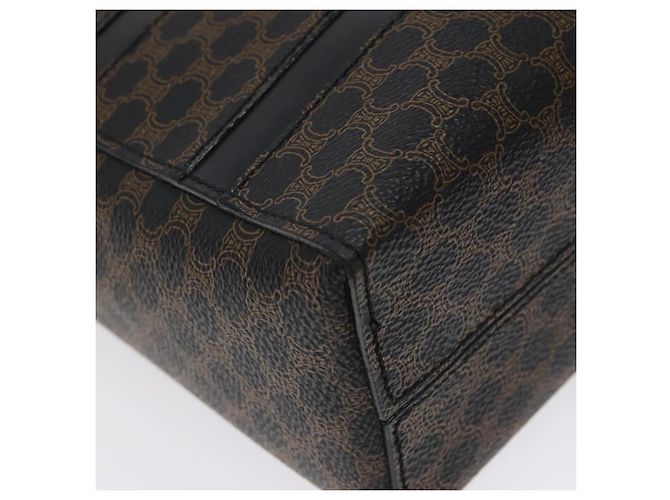 Céline Sac à épaule en toile Macadam CELINE en cuir PVC noir et or Auth yk18139 Doré - vue 16