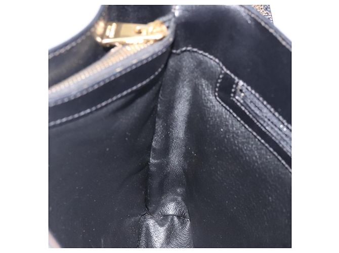 Céline Sac à épaule en toile Macadam CELINE en cuir PVC noir et or Auth yk18139 Doré - vue 19