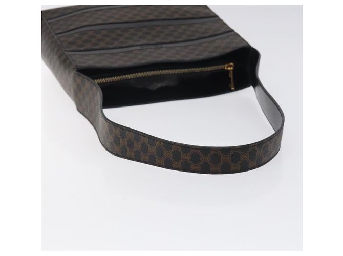 Céline Sac à épaule en toile Macadam CELINE en cuir PVC noir et or Auth yk18139 Doré - vue 7