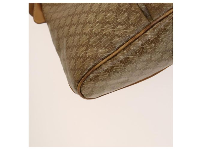 Céline Borsa a spalla in tela Macadam CELINE beige oro Auth bs25460 D'oro - vista 14