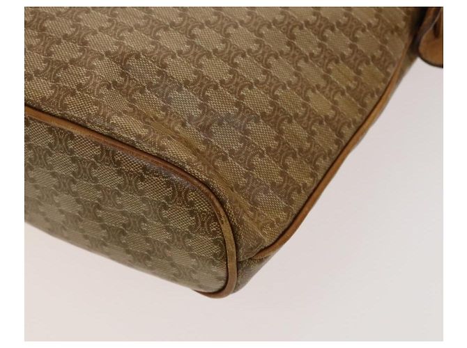 Céline Borsa a spalla in tela Macadam CELINE beige oro Auth bs25460 D'oro - vista 15