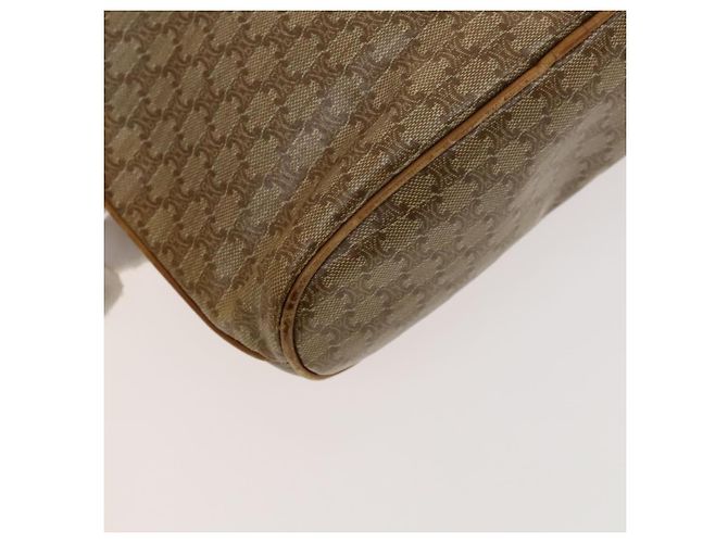 Céline Borsa a spalla in tela Macadam CELINE beige oro Auth bs25460 D'oro - vista 16