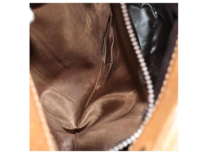 Céline Borsa a spalla in tela Macadam CELINE beige oro Auth bs25460 D'oro - vista 19