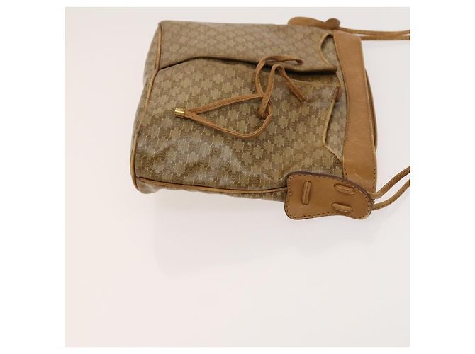 Céline Borsa a spalla in tela Macadam CELINE beige oro Auth bs25460 D'oro - vista 3