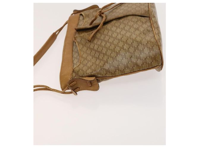 Céline Borsa a spalla in tela Macadam CELINE beige oro Auth bs25460 D'oro - vista 4