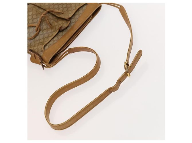 Céline Borsa a spalla in tela Macadam CELINE beige oro Auth bs25460 D'oro - vista 7