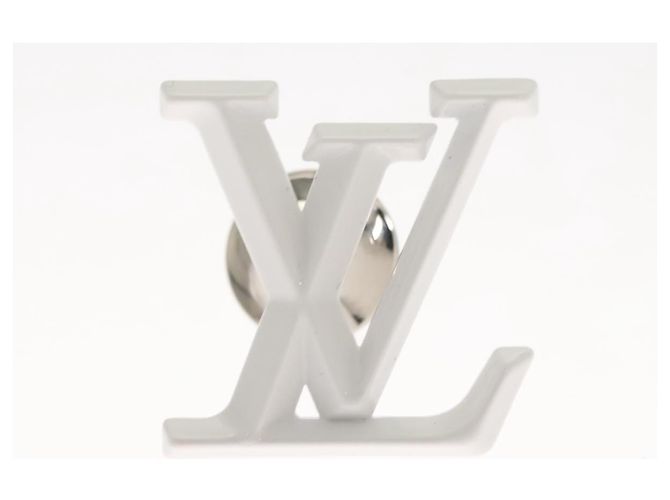 LOUIS VUITTON Spilla Comics metallo Bianco MP3311 LV Auth 122853 - vista 2