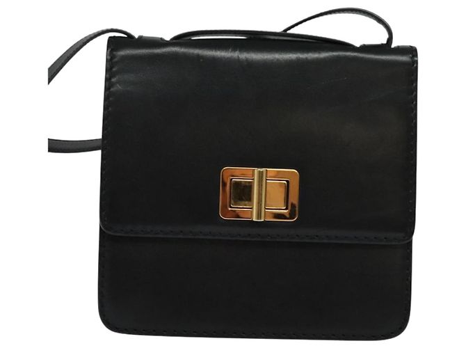 Chloé Borsa a Spalla Chloe in Pelle Nera Oro Auth 123811 Nero D'oro - vista 13