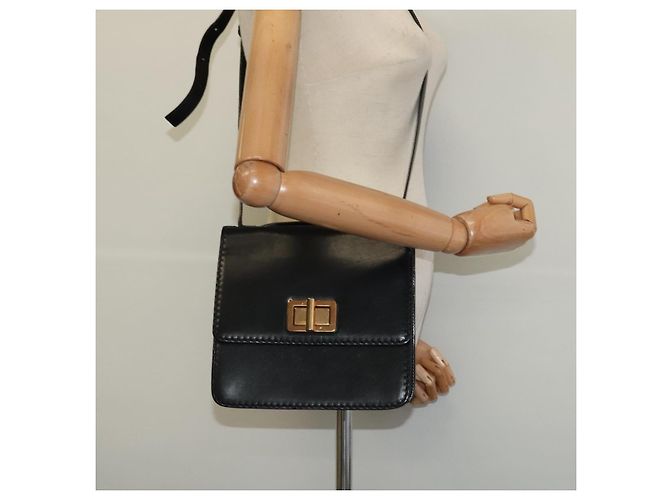 Chloé Borsa a Spalla Chloe in Pelle Nera Oro Auth 123811 Nero D'oro - vista 22