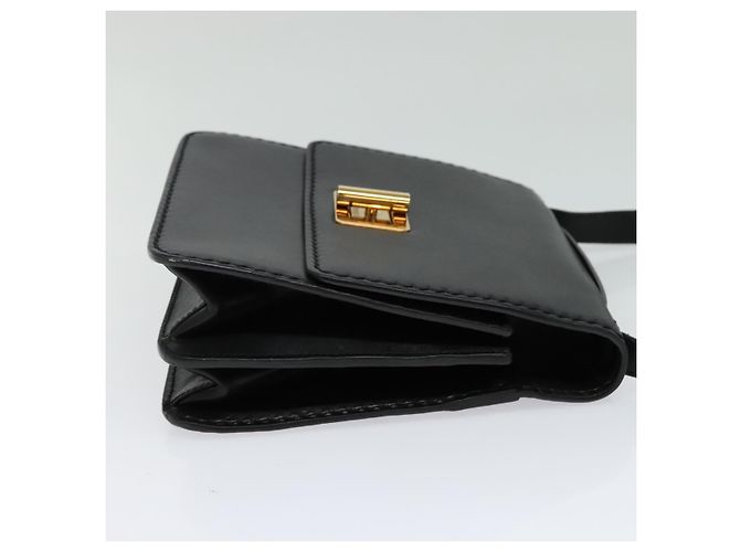 Chloé Borsa a Spalla Chloe in Pelle Nera Oro Auth 123811 Nero D'oro - vista 4