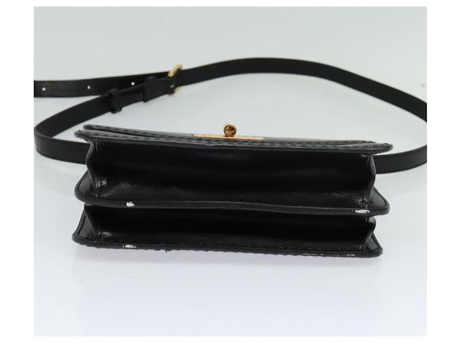 Chloé Borsa a Spalla Chloe in Pelle Nera Oro Auth 123811 Nero D'oro - vista 5