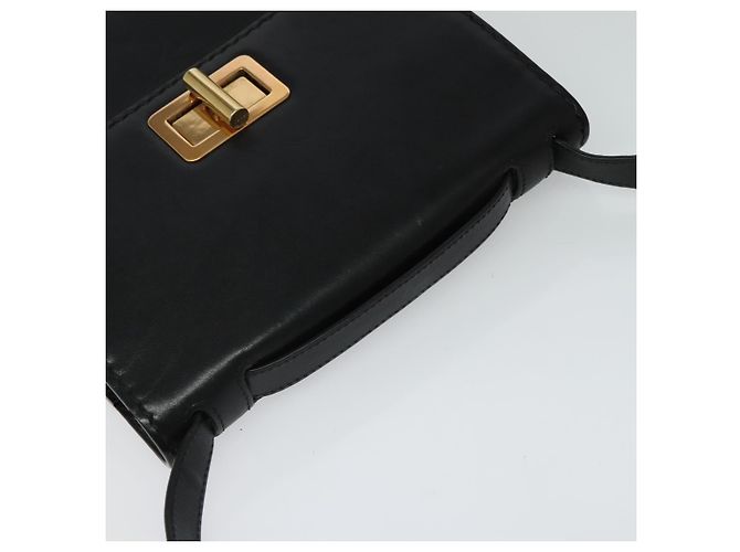 Chloé Borsa a Spalla Chloe in Pelle Nera Oro Auth 123811 Nero D'oro - vista 6