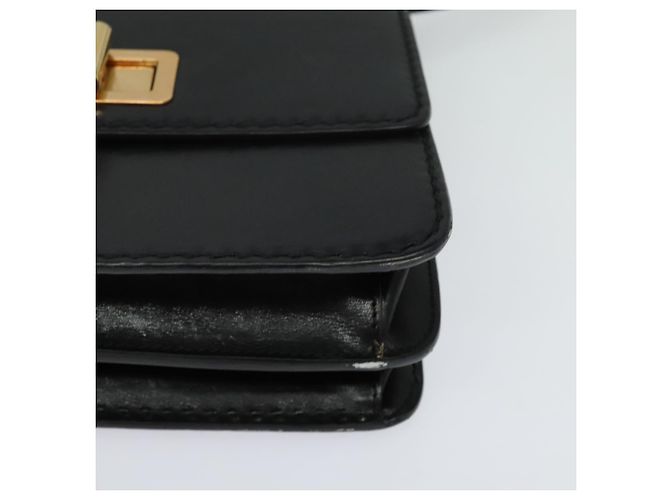 Chloé Borsa a Spalla Chloe in Pelle Nera Oro Auth 123811 Nero D'oro - vista 9