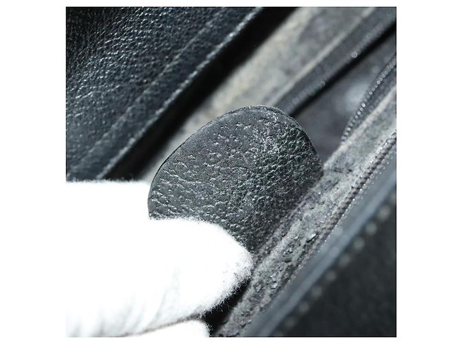 Bamboo Borsa a mano GUCCI in bambù in suede nero e oro Auth mr1297 D'oro - vista 12