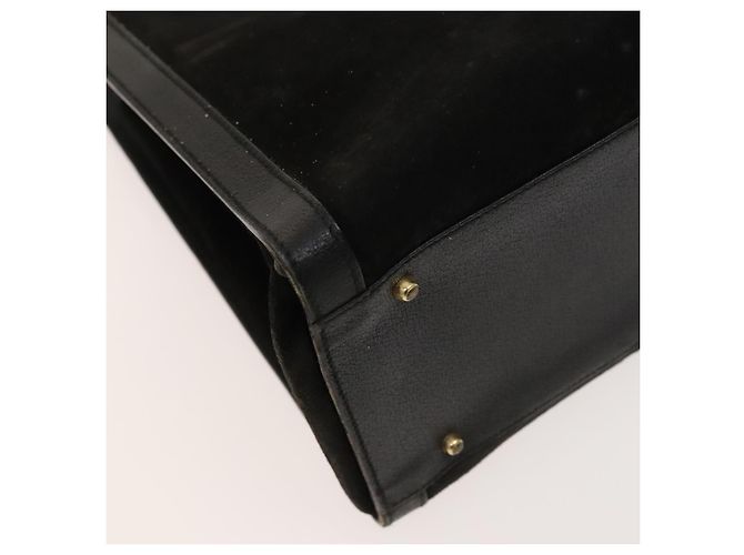 Bamboo Borsa a mano GUCCI in bambù in suede nero e oro Auth mr1297 D'oro - vista 14