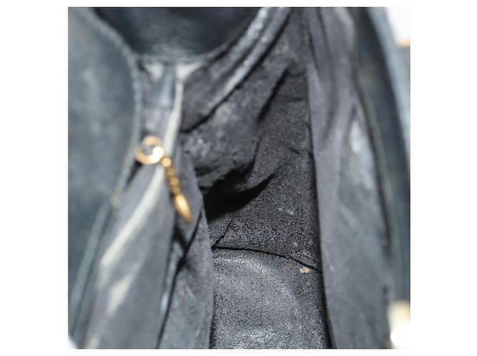 Bamboo Borsa a mano GUCCI in bambù in suede nero e oro Auth mr1297 D'oro - vista 18