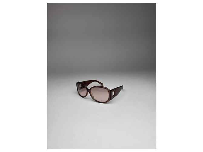 Saint Laurent Occhiali da sole vintage Ysl marroni Marrone - vista 4