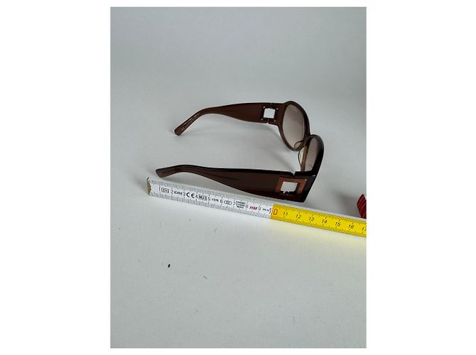 Saint Laurent Occhiali da sole vintage Ysl marroni Marrone - vista 6