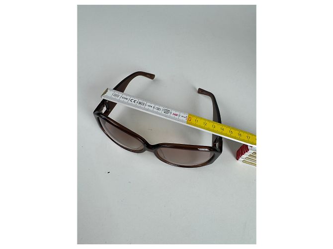 Saint Laurent Occhiali da sole vintage Ysl marroni Marrone - vista 7