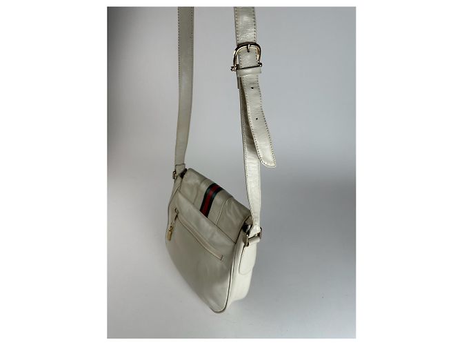 Vintage Gucci Leder Tasche weiß - Ansicht 12
