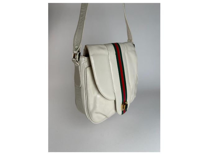 Vintage Gucci Leder Tasche weiß - Ansicht 13