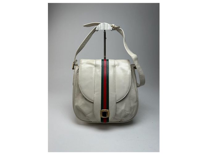 Vintage Gucci Leder Tasche weiß - Ansicht 14