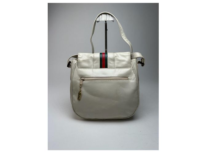 Vintage Gucci Leder Tasche weiß - Ansicht 15