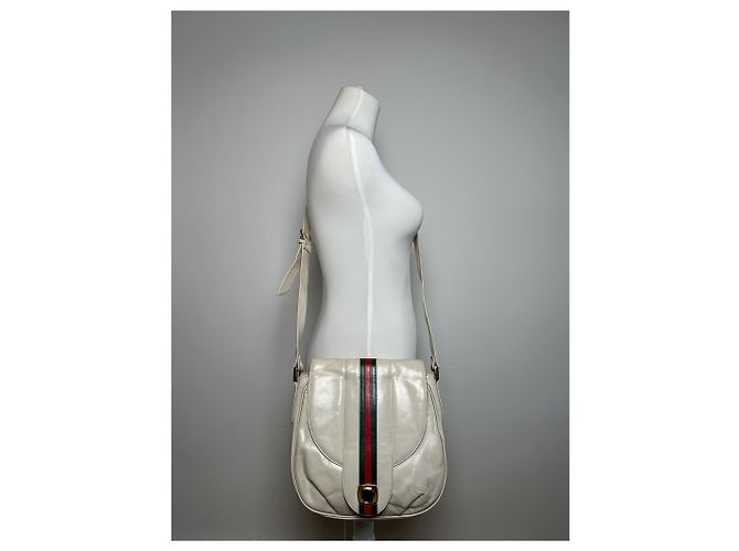 Vintage Gucci Leder Tasche weiß - Ansicht 3