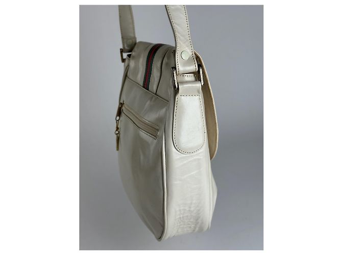 Vintage Gucci Leder Tasche weiß - Ansicht 7
