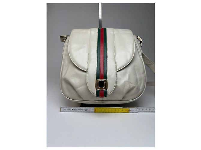 Vintage Gucci Leder Tasche weiß - Ansicht 8