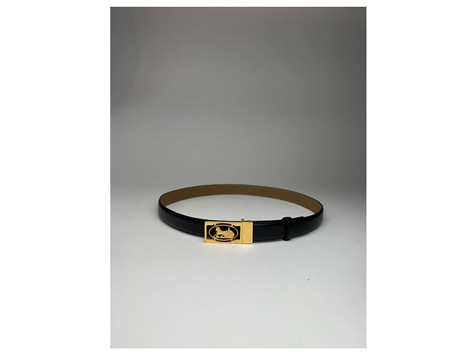 Céline Vintage Celine Paris Leder Gürtel Schwarz - Ansicht 7