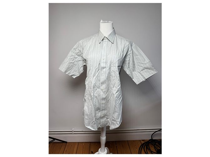 Vintage Issey Miyake Karierte Hemd Weiß M Grau - Ansicht 13