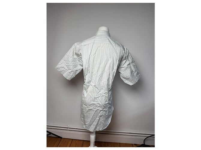 Vintage Issey Miyake Karierte Hemd Weiß M Grau - Ansicht 3