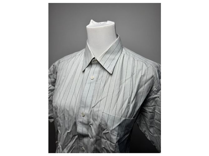 Vintage Issey Miyake Karierte Hemd Weiß M Grau - Ansicht 7