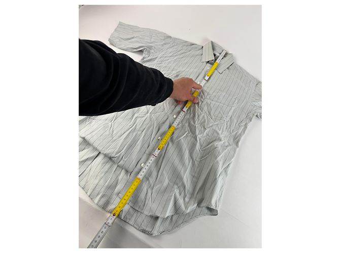 Vintage Issey Miyake Karierte Hemd Weiß M Grau - Ansicht 8