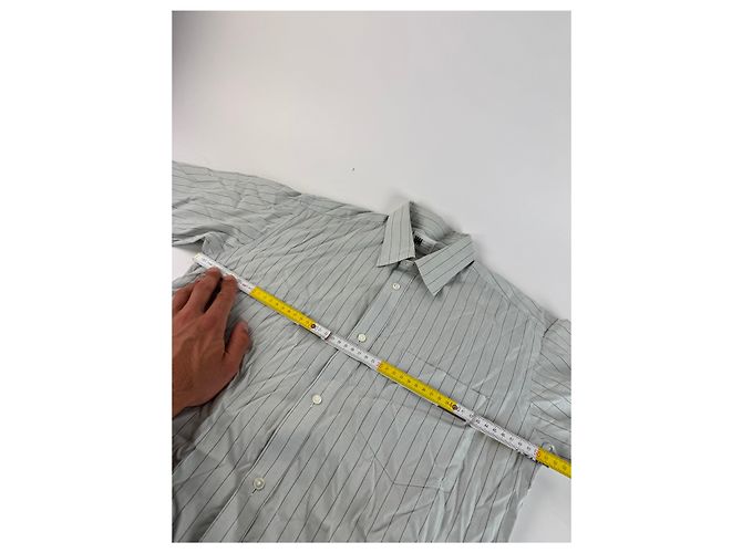 Vintage Issey Miyake Karierte Hemd Weiß M Grau - Ansicht 9