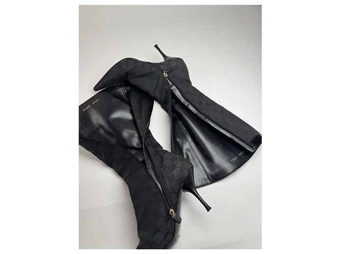 Stivali con tacco vintage monogramma Gucci 37,5 - vista 3