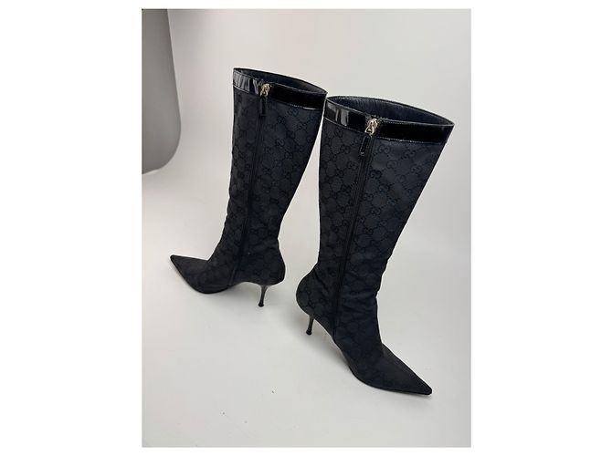 Stivali con tacco vintage monogramma Gucci 37,5 - vista 8