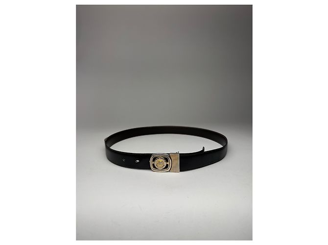 Céline Cintura in pelle nera Vintage Celine Paris Sport Nero - vista 6