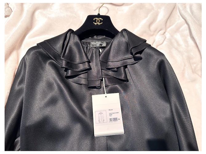 Chanel Haute Couture Bluse S Schwarz - Ansicht 4