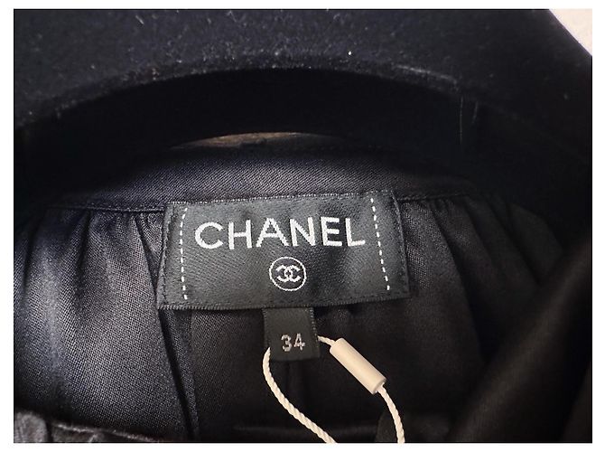 Chanel Haute Couture Bluse S Schwarz - Ansicht 7
