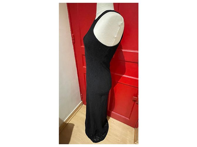 Maje Spitzenkleid lang schwarz - Ansicht 2