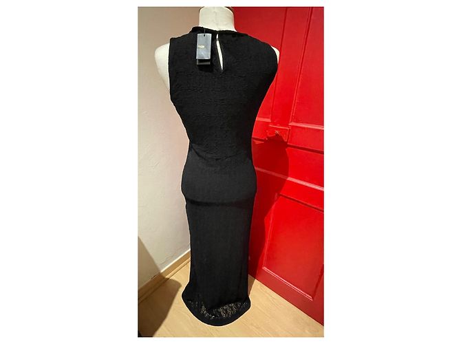 Maje Spitzenkleid lang schwarz - Ansicht 4