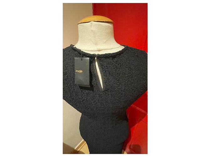 Maje Spitzenkleid lang schwarz - Ansicht 5