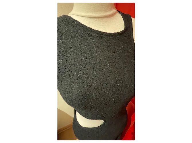 Maje Spitzenkleid lang schwarz - Ansicht 7